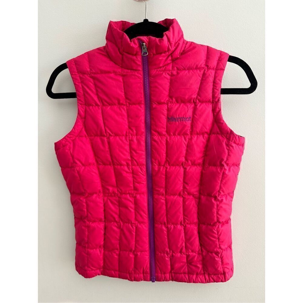 Marmot Down Winter Puffer Vest, Pink, Youth / Girl’s Size M